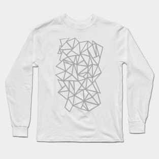 Abstraction Outline Thick Grey Long Sleeve T-Shirt